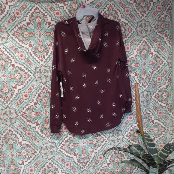 NWT No Boundaries Maroon Skull Hoodie, Size XS - Picture 3 of 8